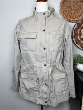 Women’s Carhartt Canvas Coat Utility Barn Coat Light Khaki/Off White Size Medium